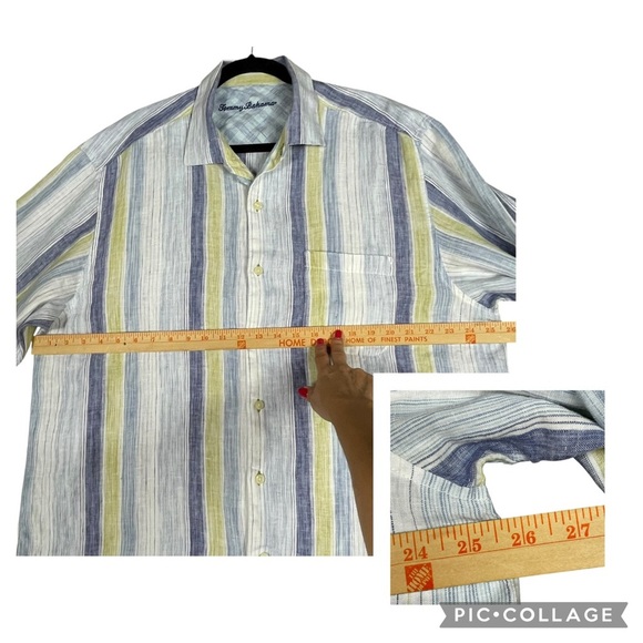 Tommy Bahama 100% Linen Casual Comfort Vacation Stylish Button Up Shirt - Sz XL - Picture 14 of 15